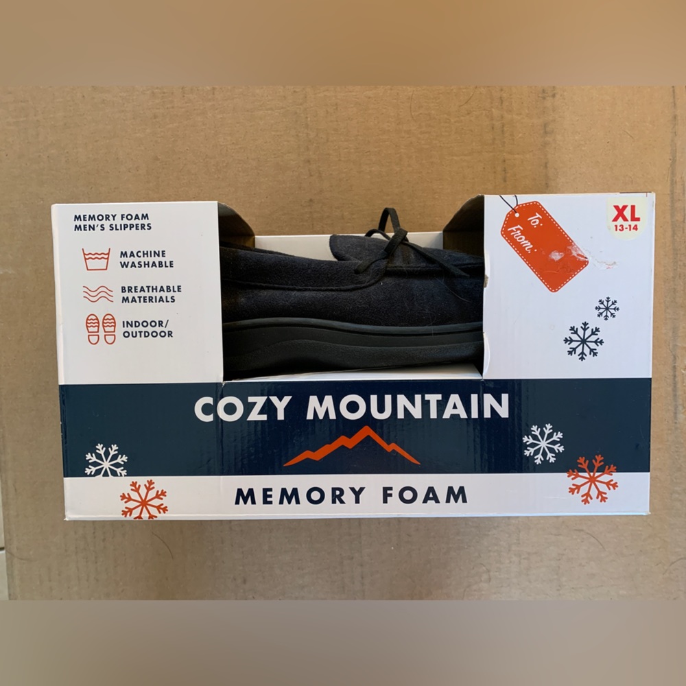 Cozy Mountain Memory Foam Men’s Slippers